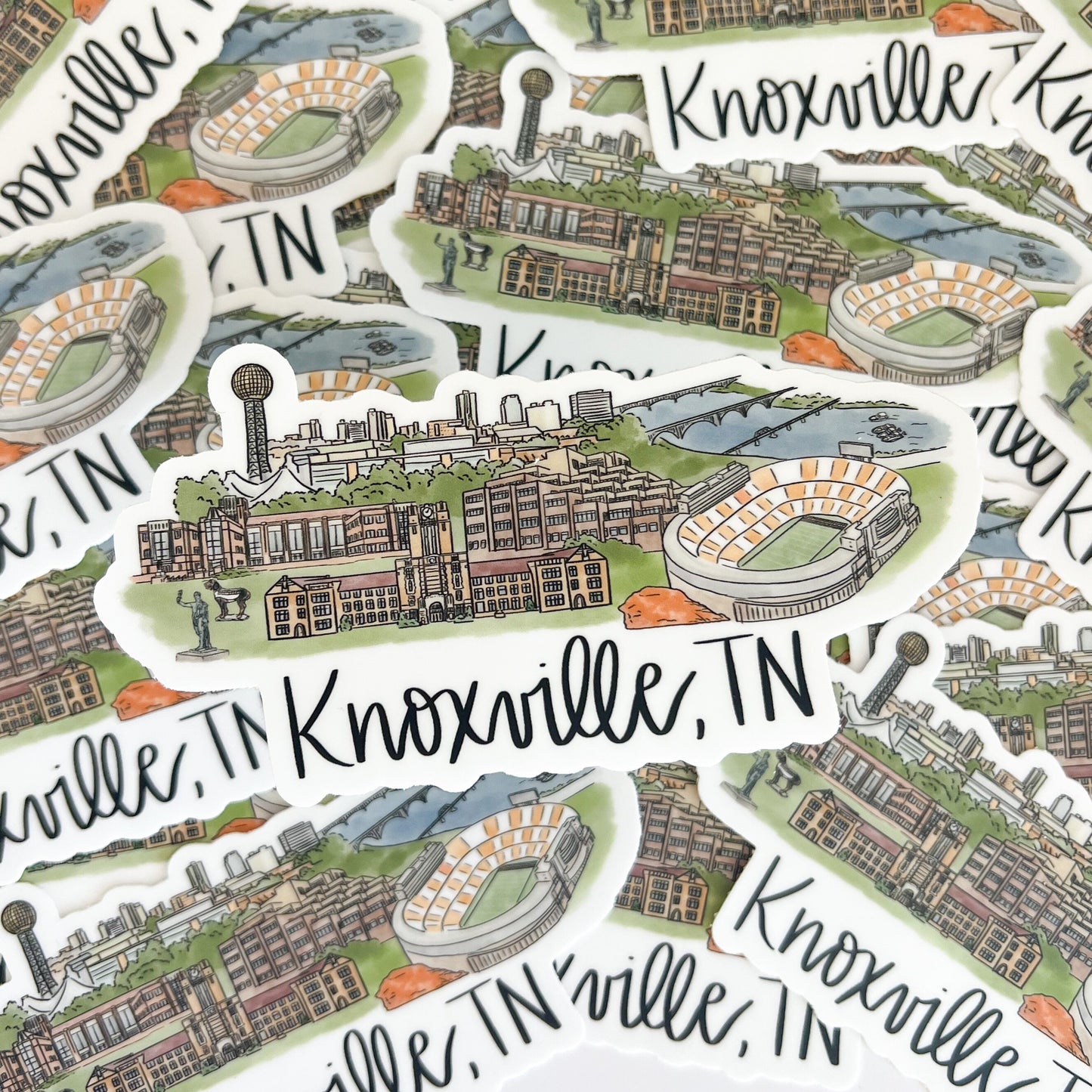 Knoxville, Tennessee TN Skyline/landmark sticker - UT