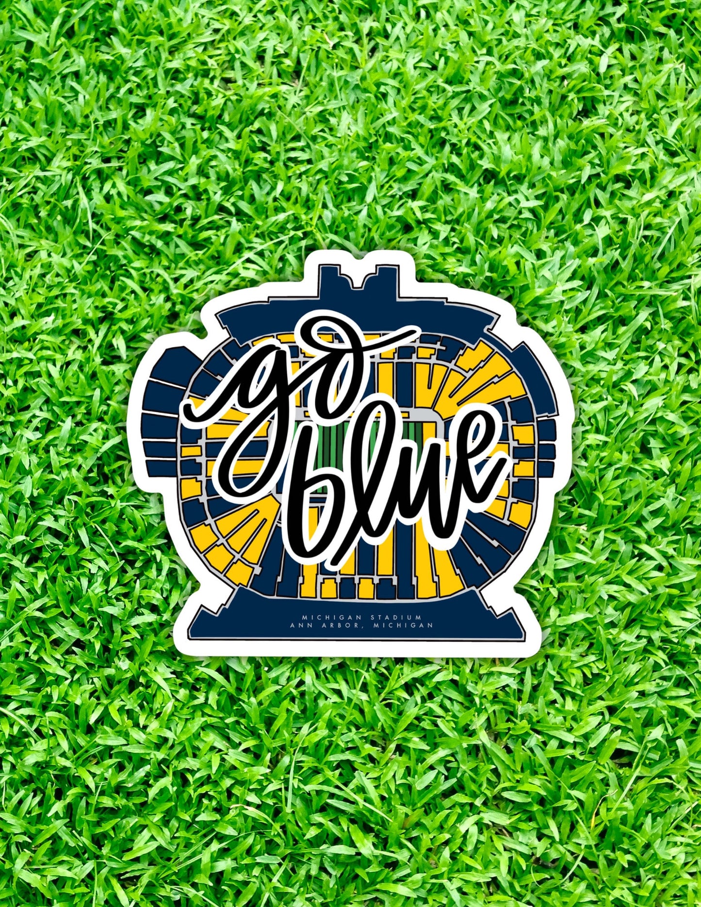 Ann Arbor, Michigan Stadium football sticker