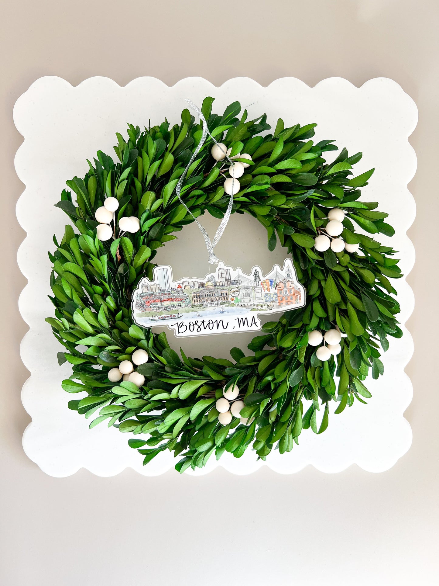 Boston, MA , Massachusetts, acrylic ornament