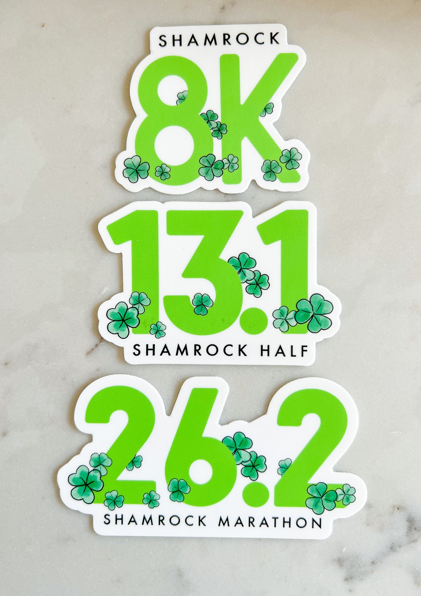 Shamrock 8k race sticker - Virginia Beach , runner sticker, race sticker