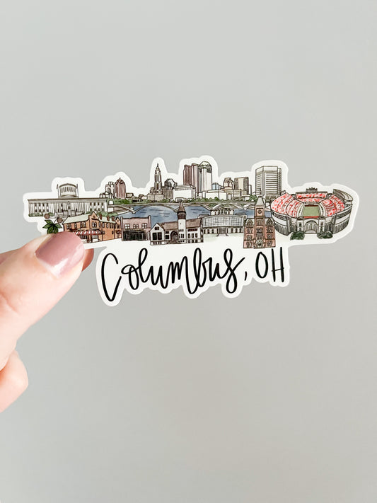 Columbus, Ohio - OSU -Skyline sticker