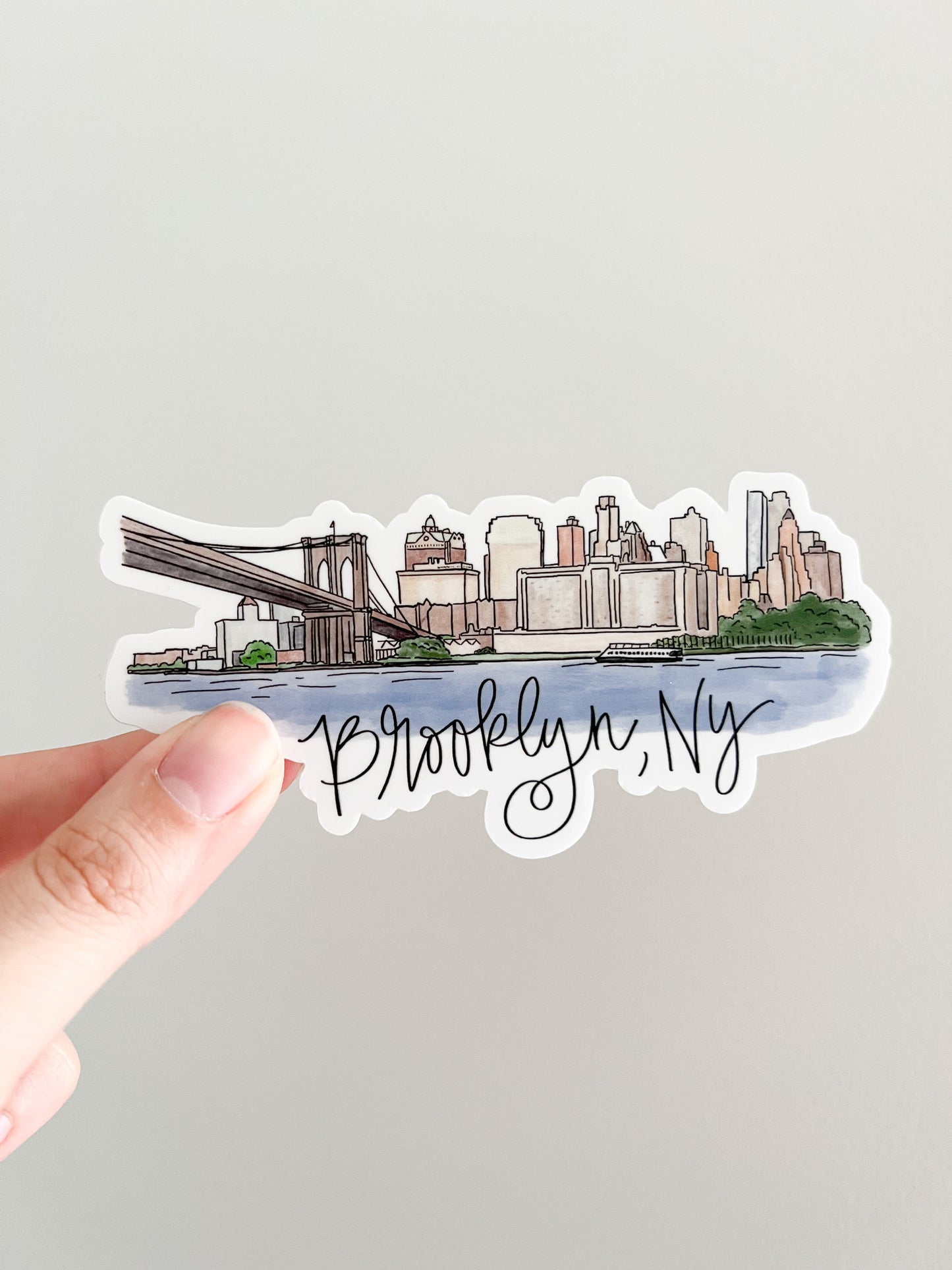 Brooklyn,New York (NYC) Skyline sticker