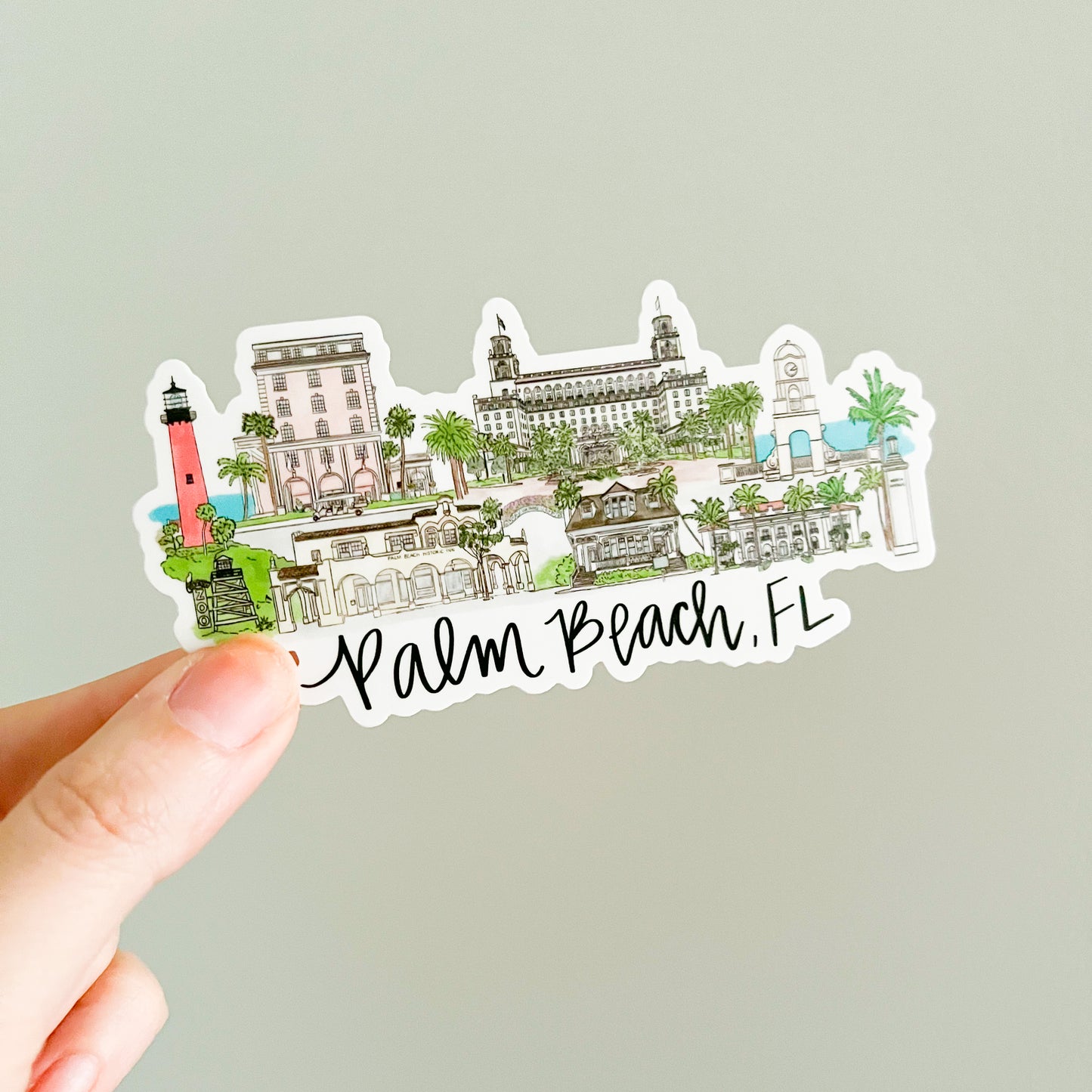 Palm Beach, FL Skyline sticker