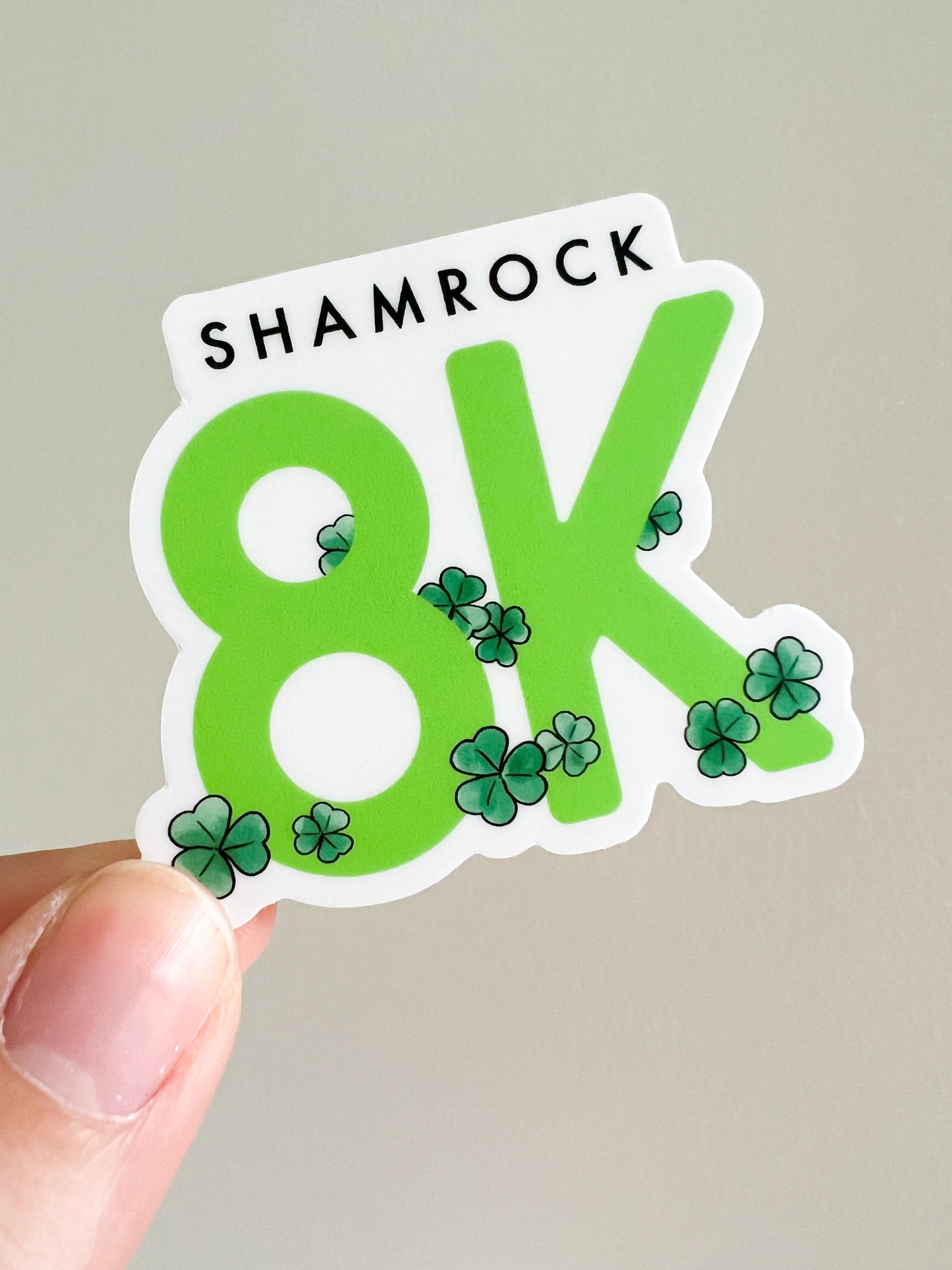 Shamrock 8k race sticker - Virginia Beach , runner sticker, race sticker