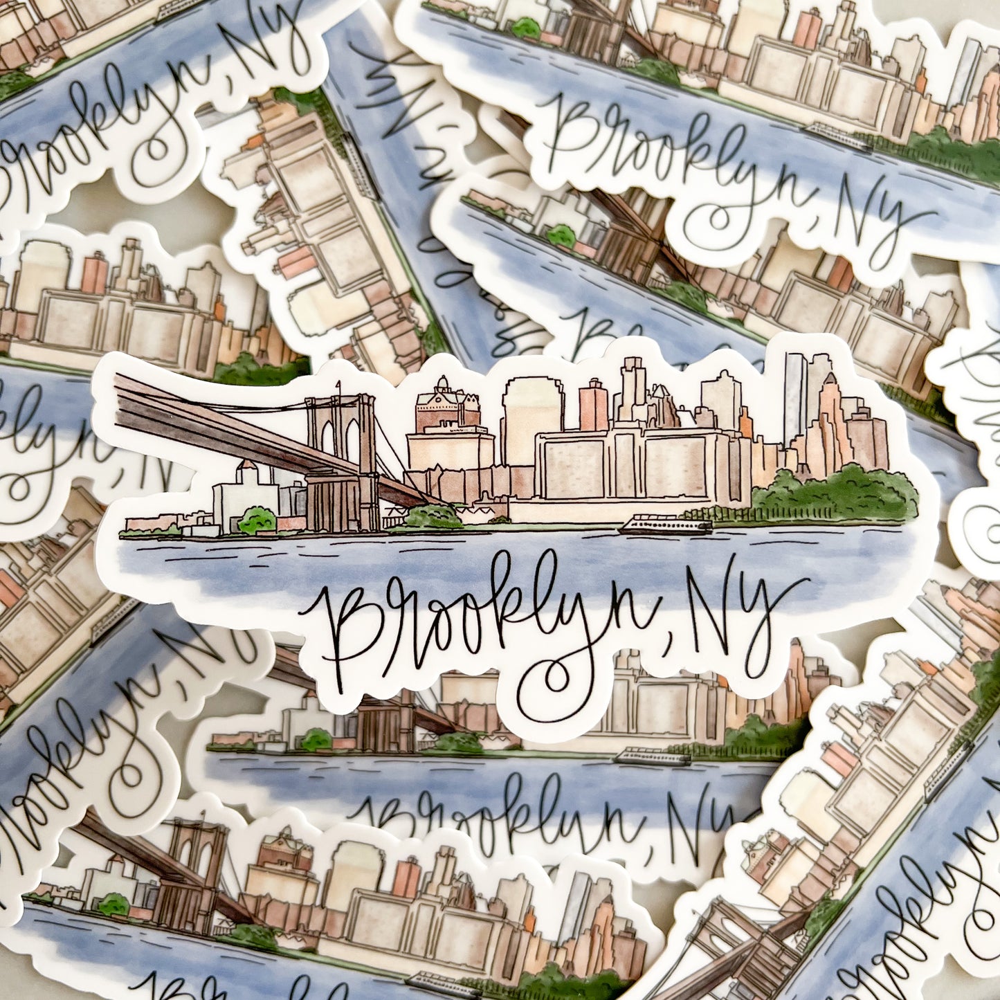 Brooklyn,New York (NYC) Skyline sticker