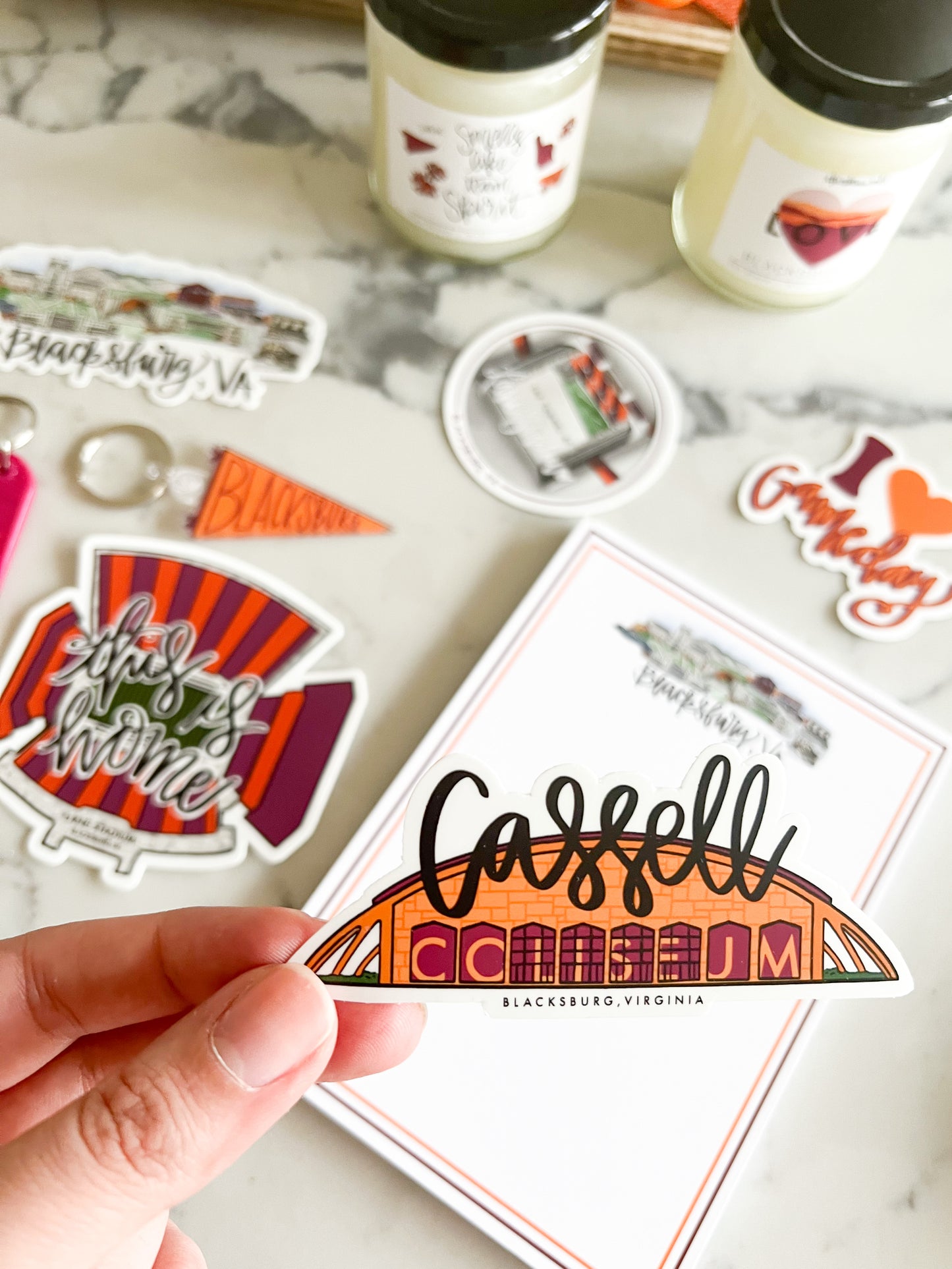 Blacksburg Virginia Basketball Stadium sticker