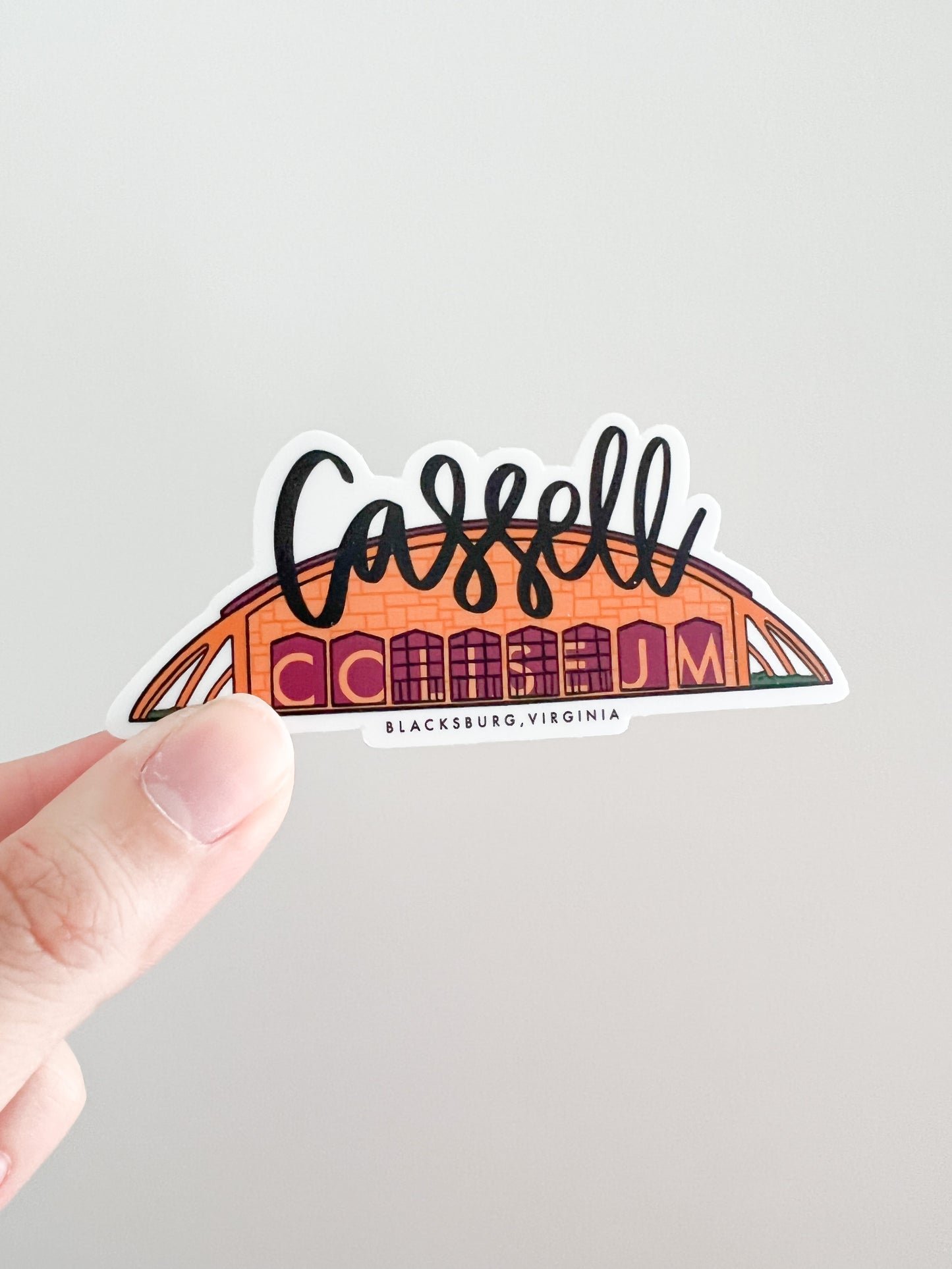 Blacksburg Virginia Basketball Stadium sticker