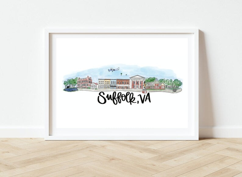 Suffolk, Virginia Skyline Print