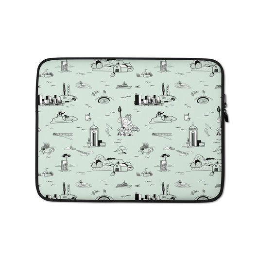 Mint VB Toile Laptop Sleeve
