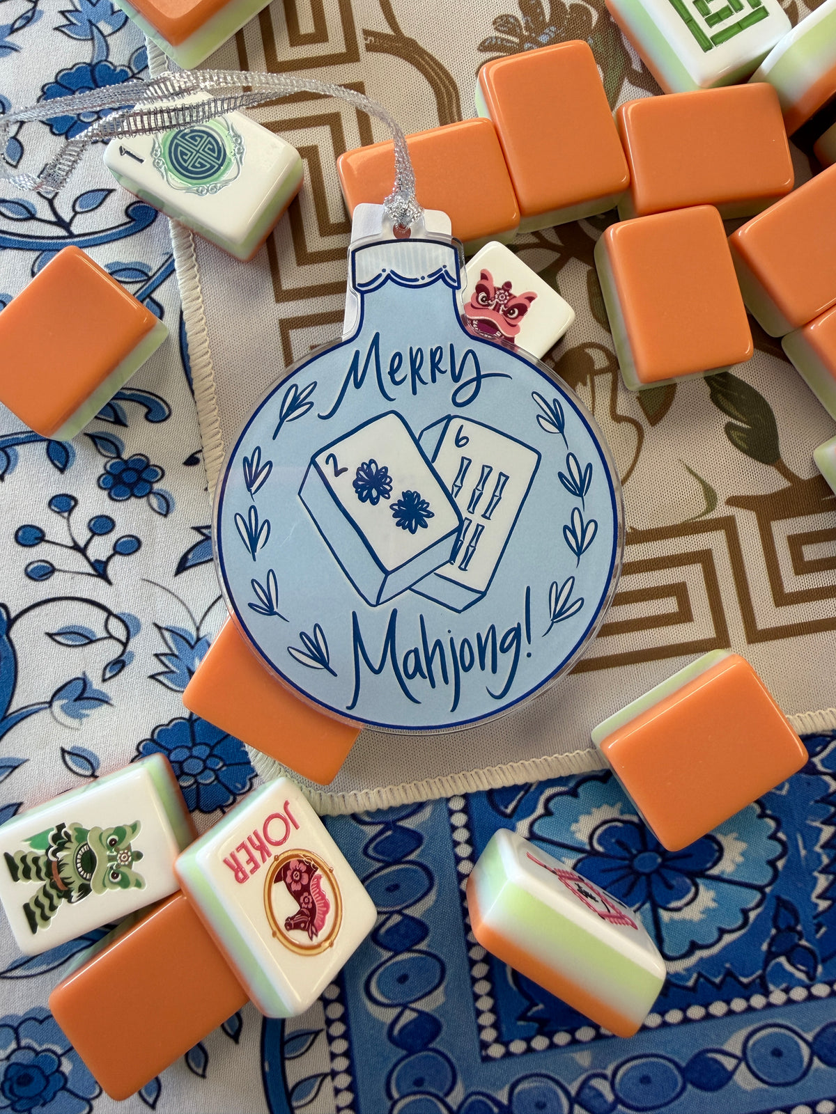 Mahjong Ornament | Acrylic Christmas Ornament | Mahjong Gift | Mahjong League Gift | Holiday Ornament | Mahjong Decor | Gift for Her (Copy)