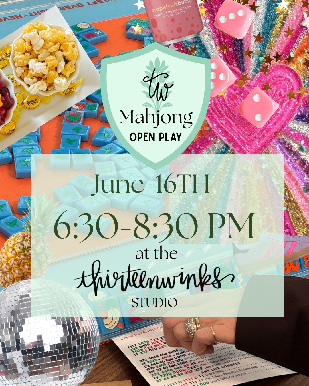 06/16 Mahjong Open Play - EVENING!