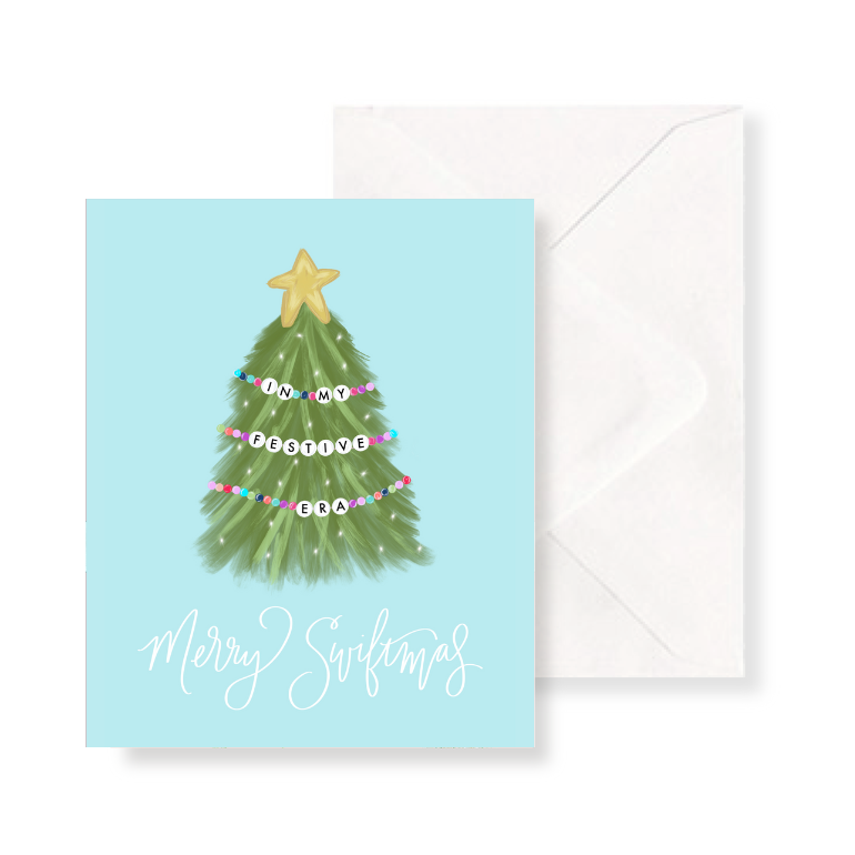 In my Festive Era - Merry Swiftmas - Christmas Notecard