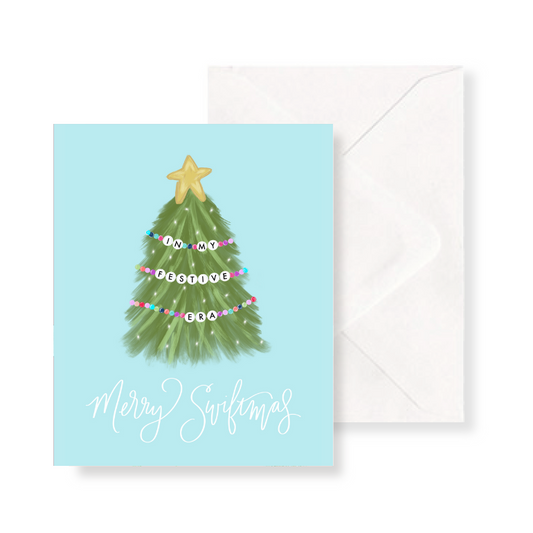 In my Festive Era - Merry Swiftmas - Christmas Notecard