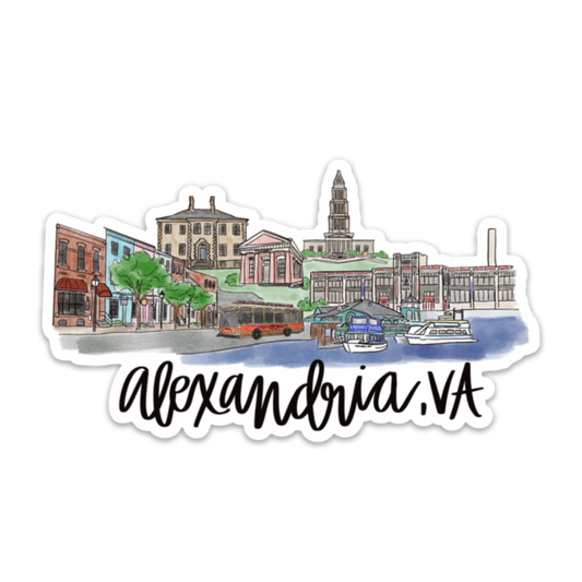 Alexandria DC Virginia Skyline sticker