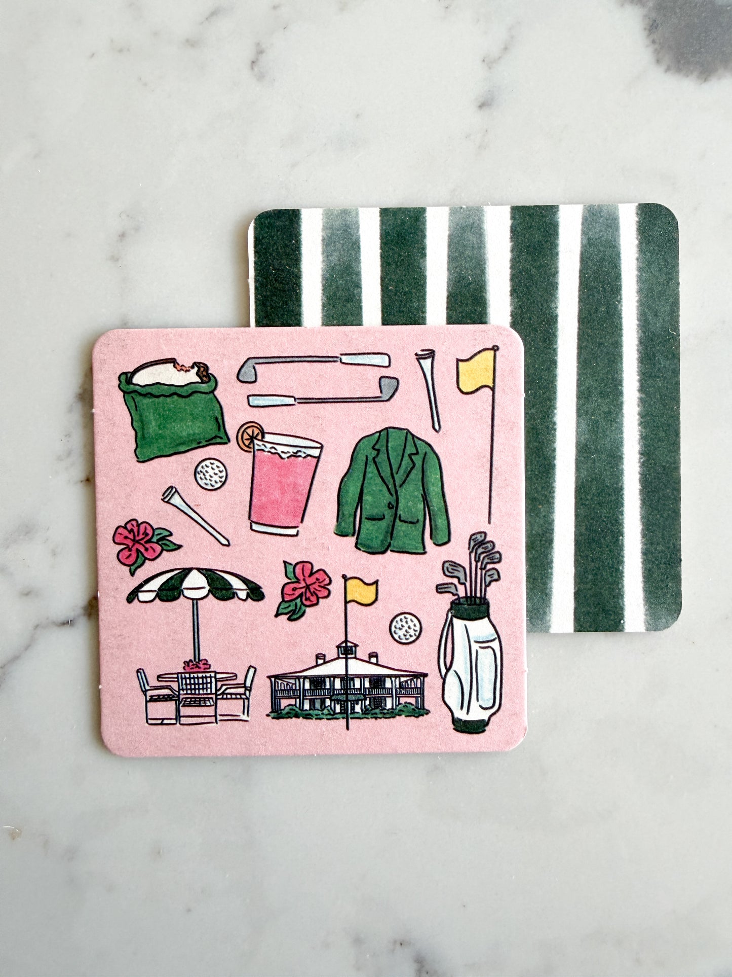 Augusta Golf Tournament Essentials Disposable Coasters – Set of 12