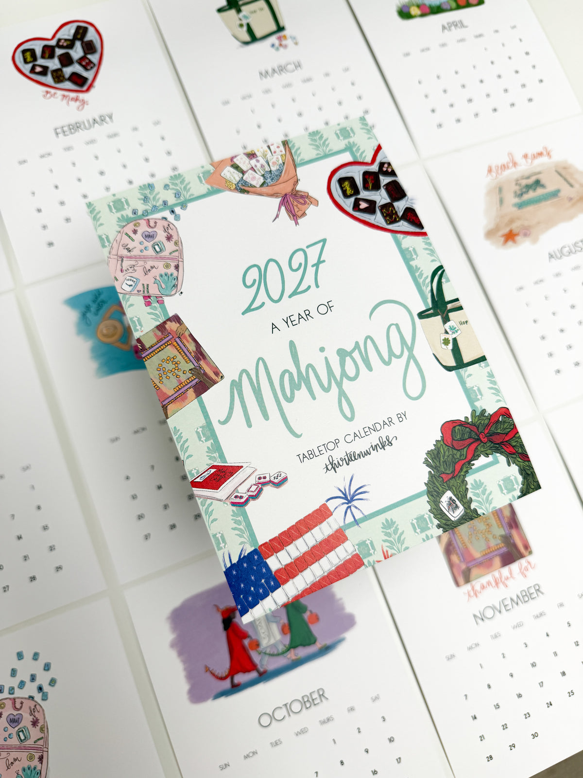 Mahjong Desktop Calendar 2027