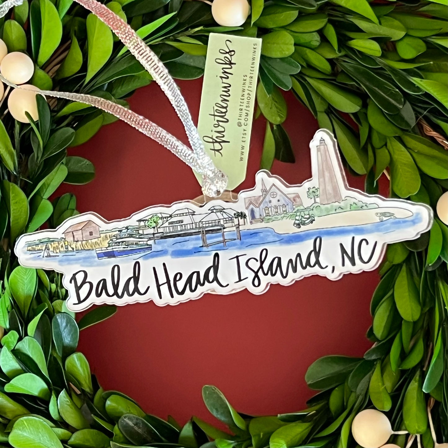 Bald Head Island,NC (BHI) acrylic ornament