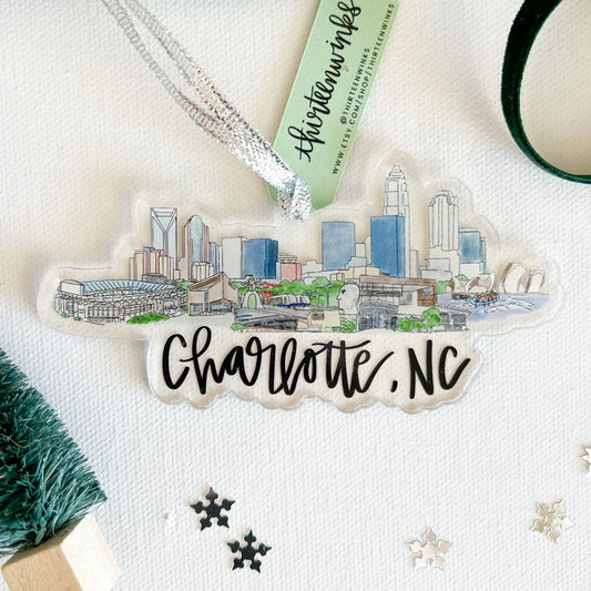 City Skyline Acrylic Ornament