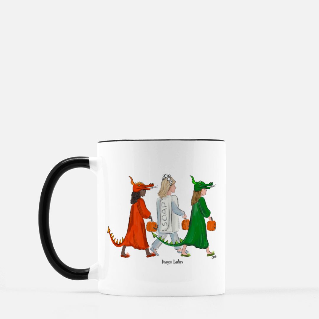 Dragon Ladies Mahjong Halloween Mug | 11 oz