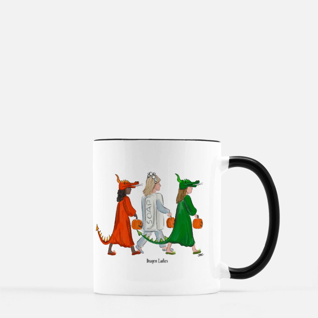 Dragon Ladies Mahjong Halloween Mug | 11 oz