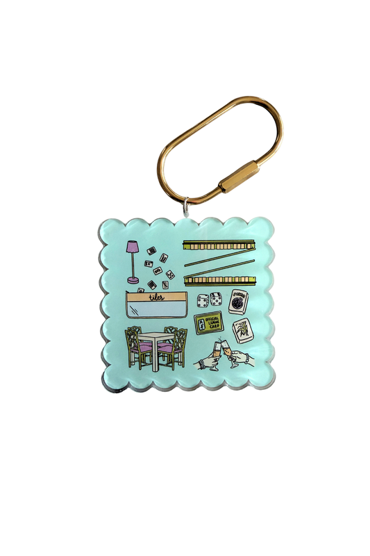 Mahjong Bag Charm | Acrylic Purse Charm | Mahjong Accessory | Mahjong Keychain | Gift for Her