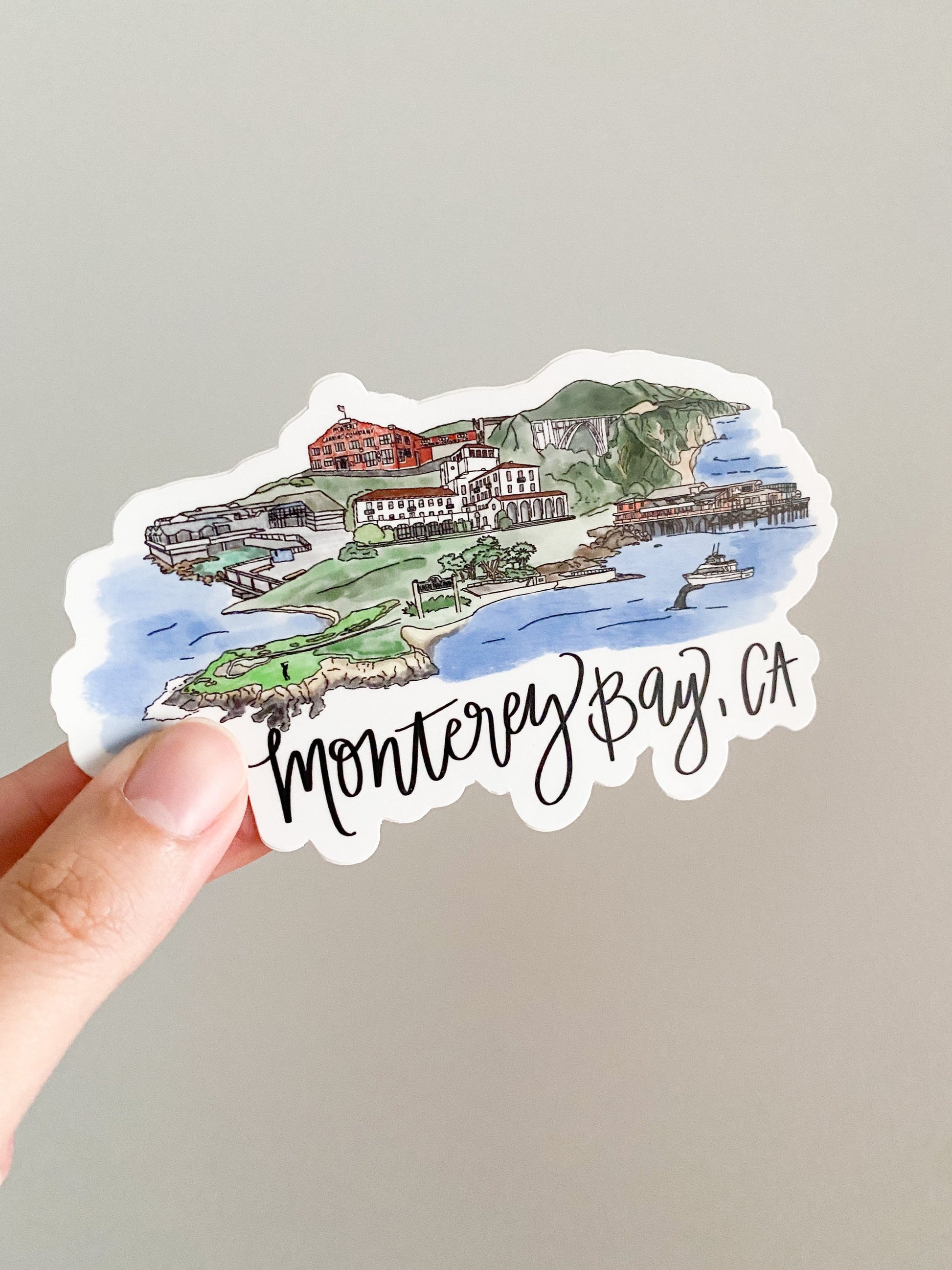 Monterey Bay California Skyline sticker
