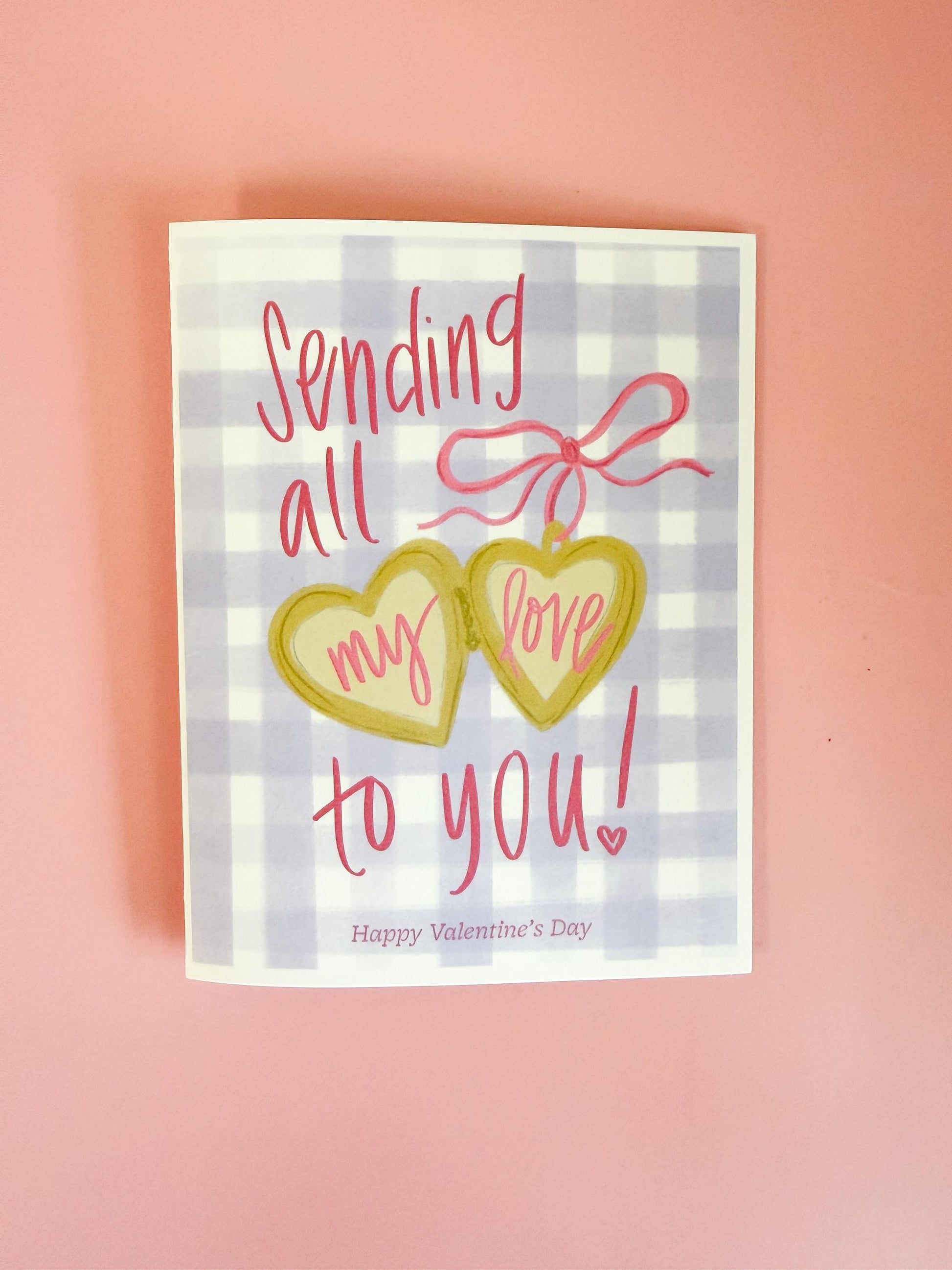 Sending All My Love Valentine’s Day Card | Cute Valentine Card | Romantic Love Card | Valentine for Her or Him | Sweet Valentine Greeting