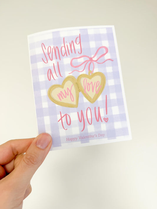 Sending All My Love Valentine’s Day Card | Cute Valentine Card | Romantic Love Card | Valentine for Her or Him | Sweet Valentine Greeting