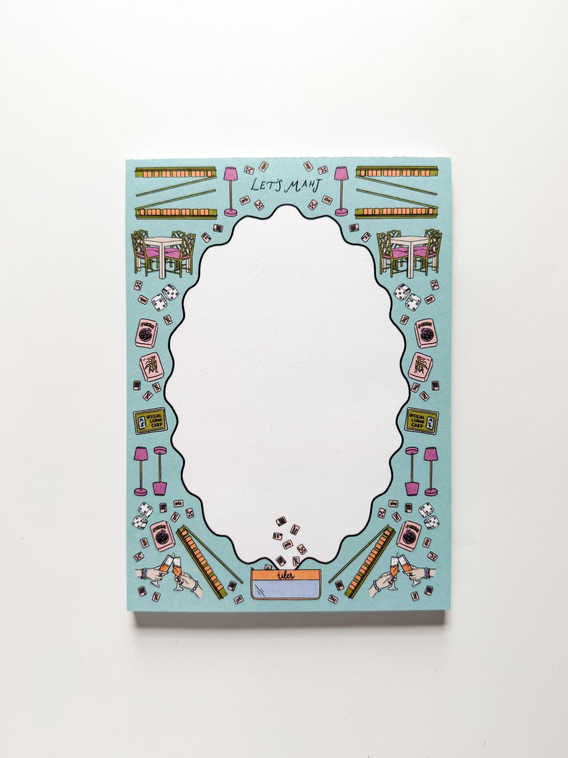 Mahjong Essentials Notepad – 5x7 Game Night To Do List | Mahjong Lover Gift | Hostess Gift | Cute Mahjong Stationery