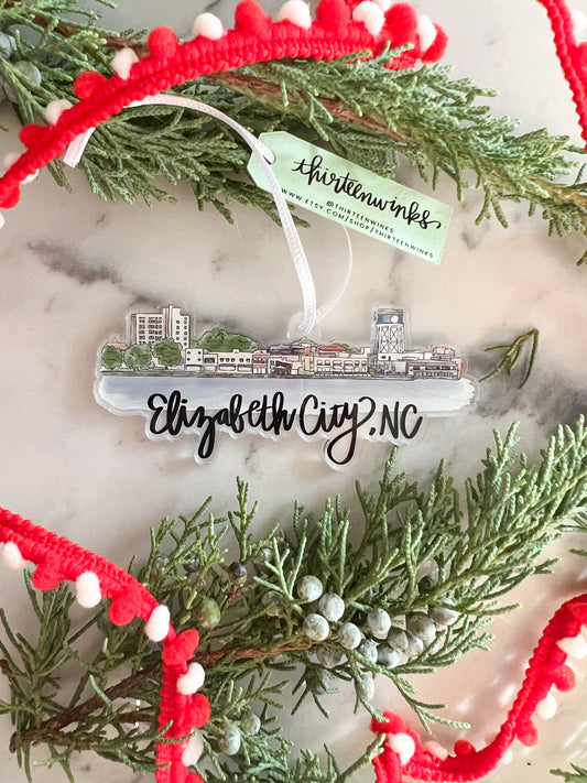 Elizabeth City, NC acrylic ornament