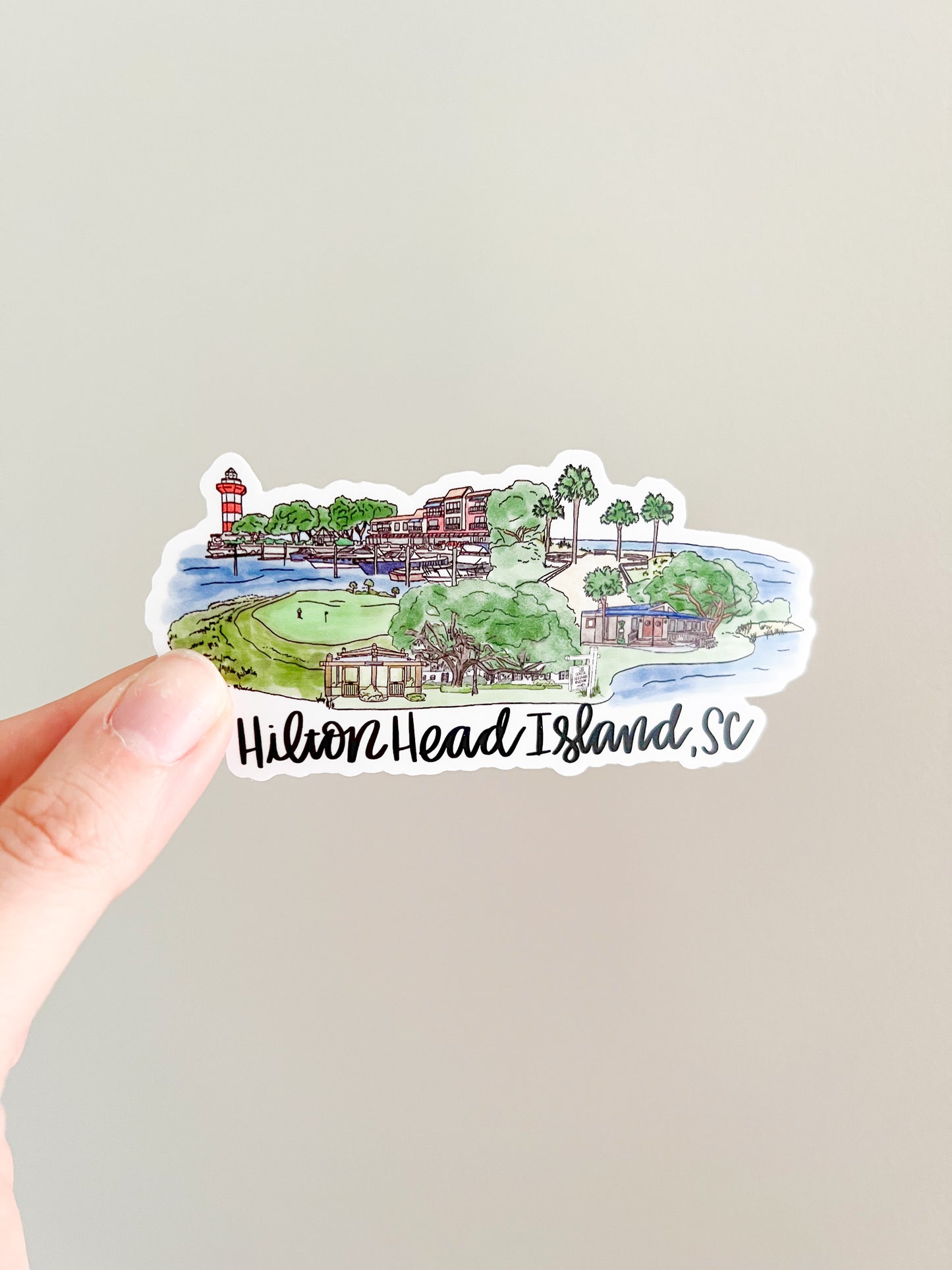 Hilton Head Island, SC (HHI) Skyline sticker