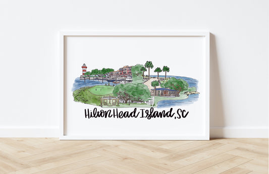 Hilton Head Island, SC (HHI) Skyline Print