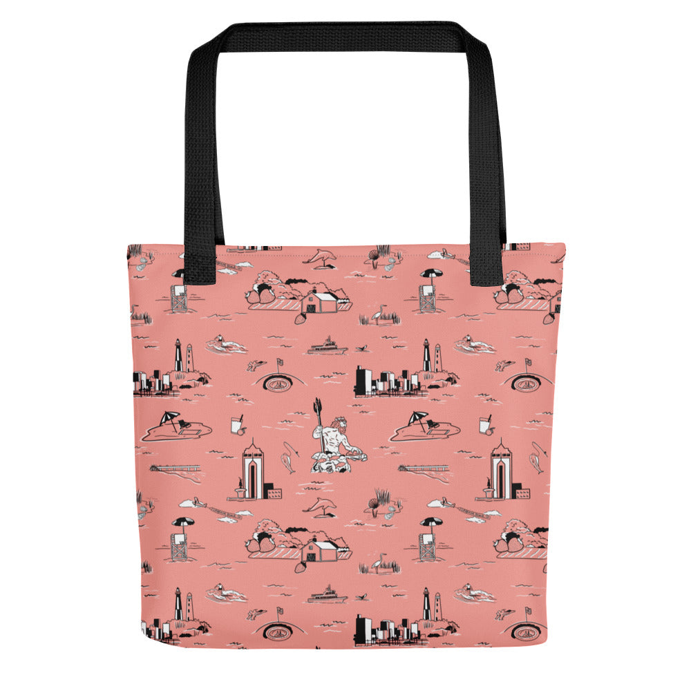 Coral VB Toile Tote bag