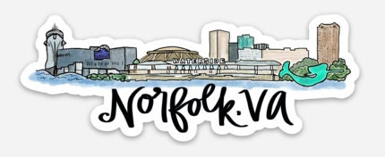 Norfolk Virginia Skyline sticker