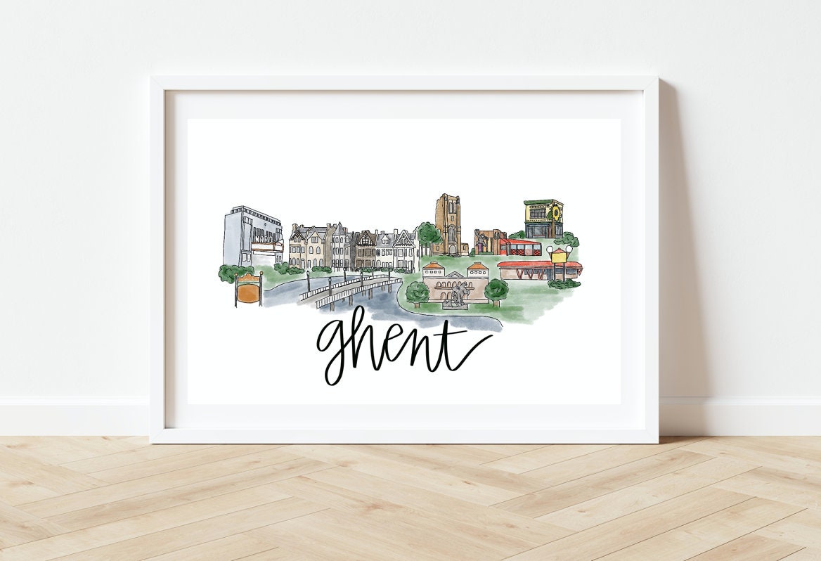 Ghent Norfolk Skyline Print