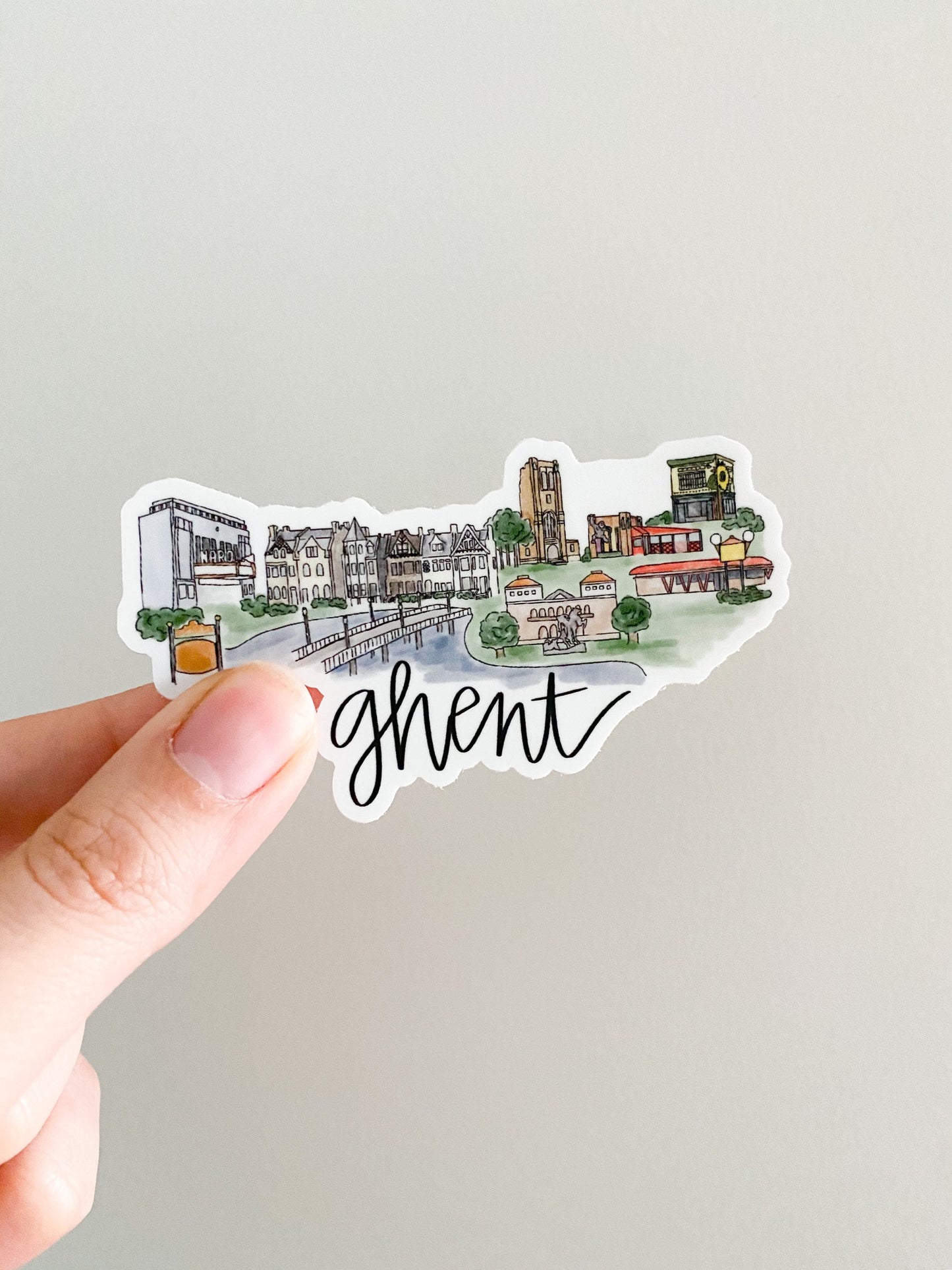 Ghent (Norfolk) Virginia Skyline sticker