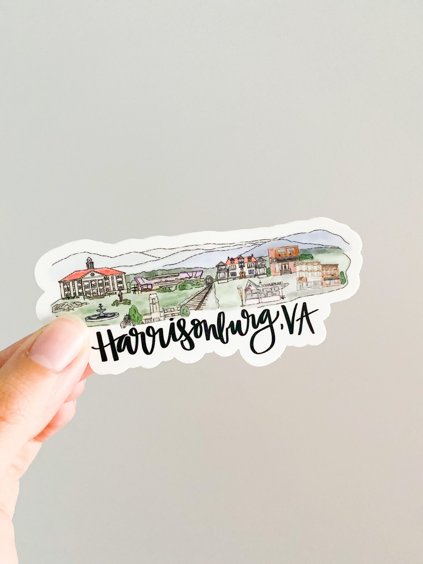 Harrisonburg Virginia Skyline sticker
