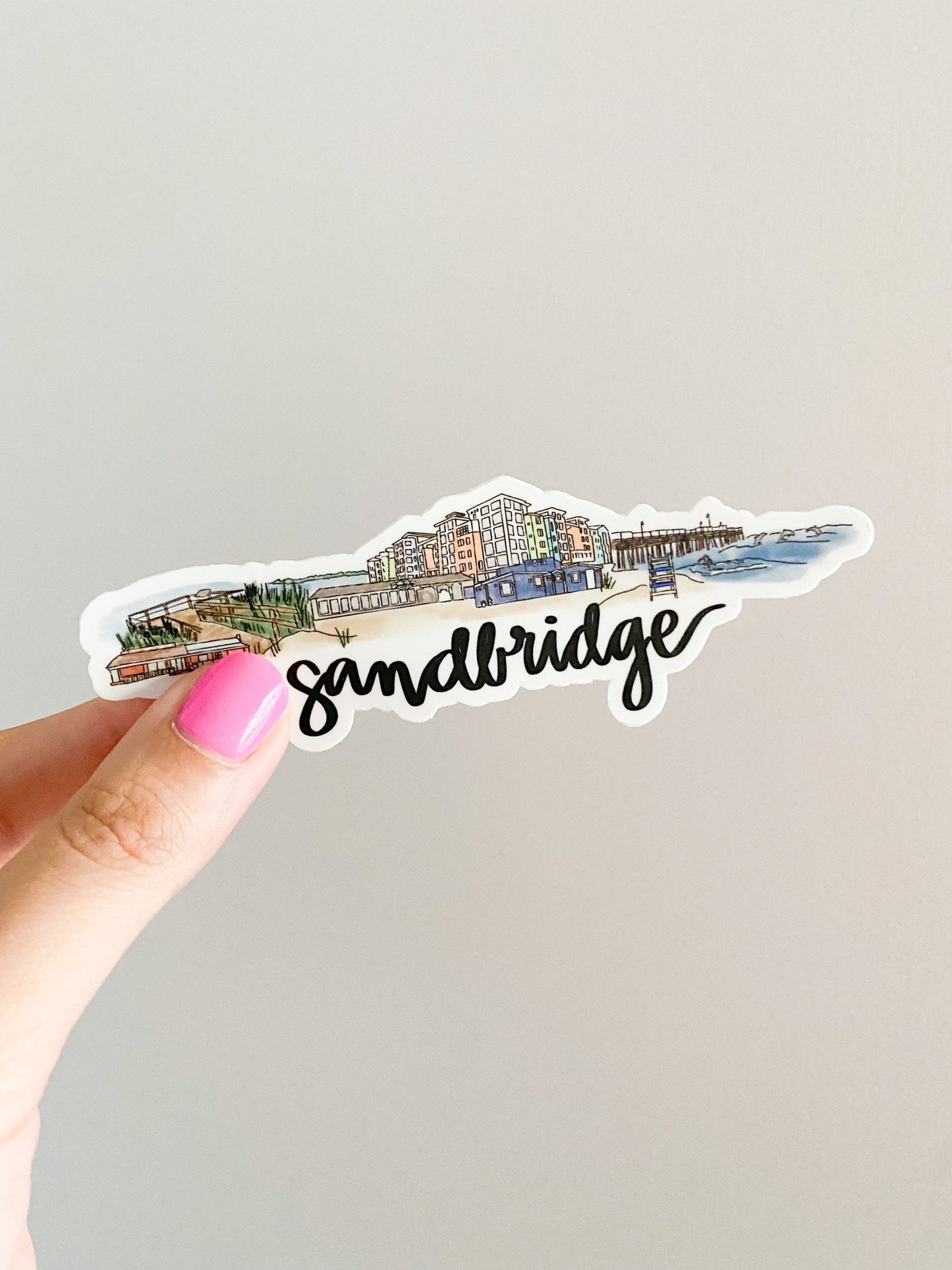 Sandbridge Virginia Skyline / landmark sticker