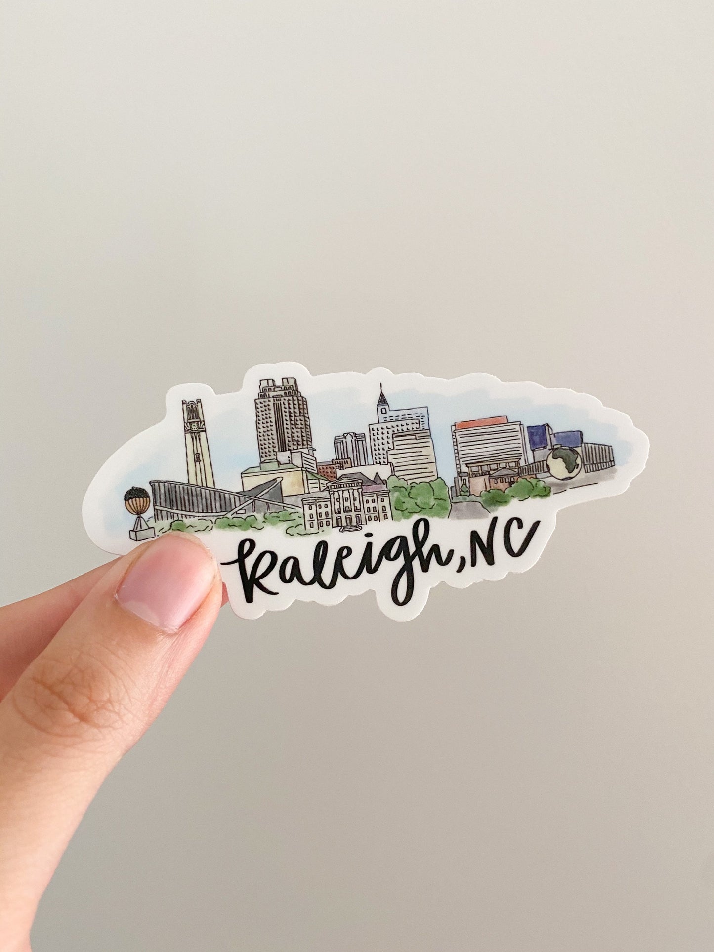 Raleigh North Carolina Skyline sticker