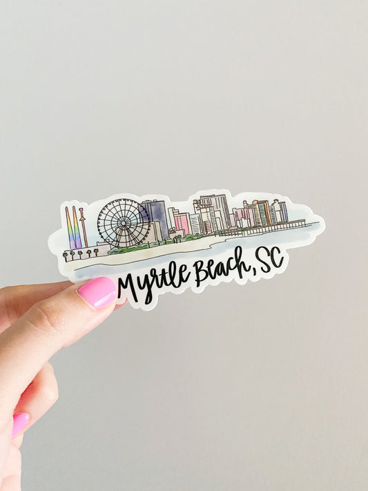 Myrtle Beach South Carolina Skyline sticker