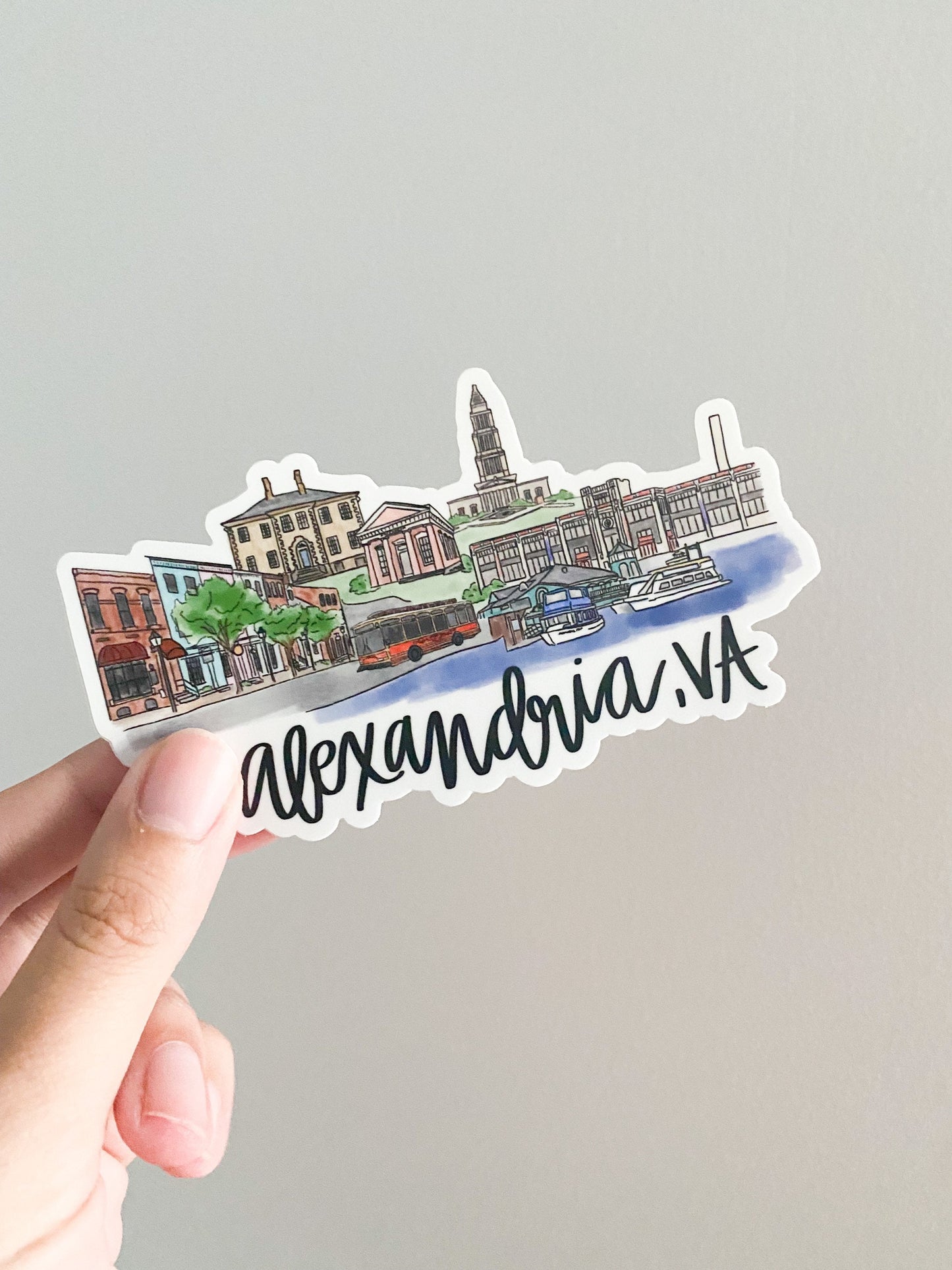 Alexandria DC Virginia Skyline sticker