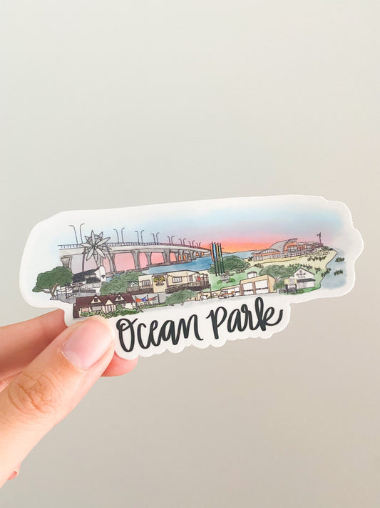 Ocean Park Virginia Skyline sticker