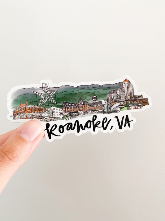 Roanoke Virginia Skyline sticker