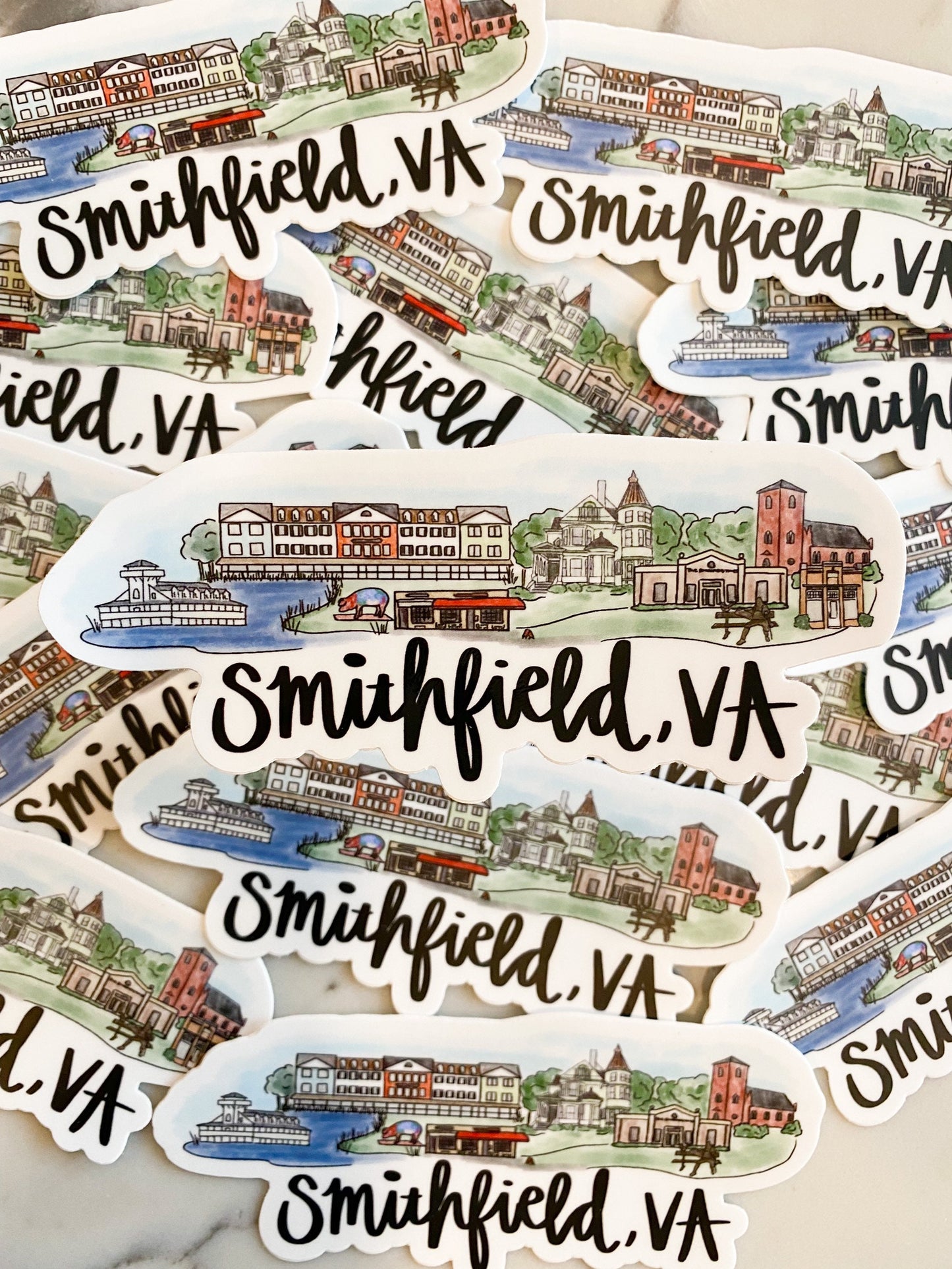 Smithfield Virginia Skyline sticker