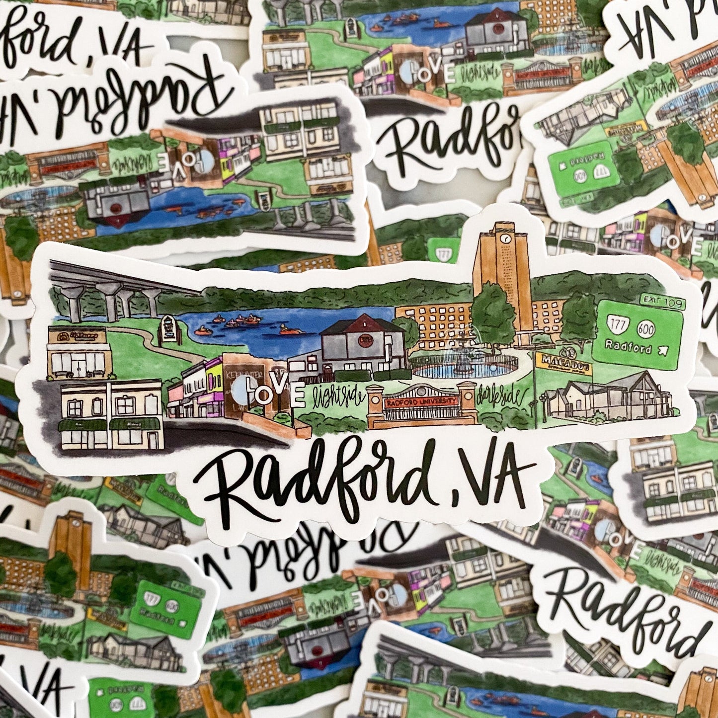 Radford Virginia Skyline sticker