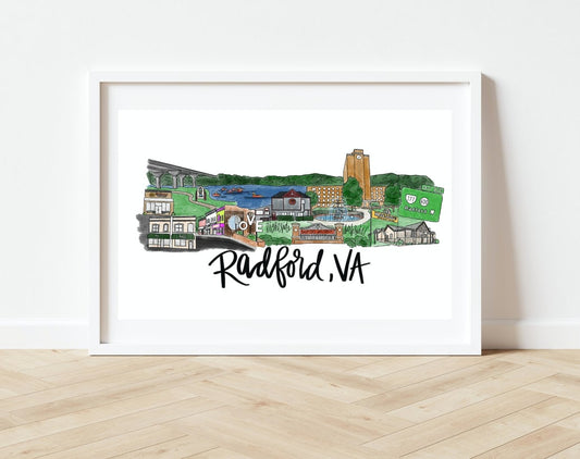 Radford, VA Skyline Print