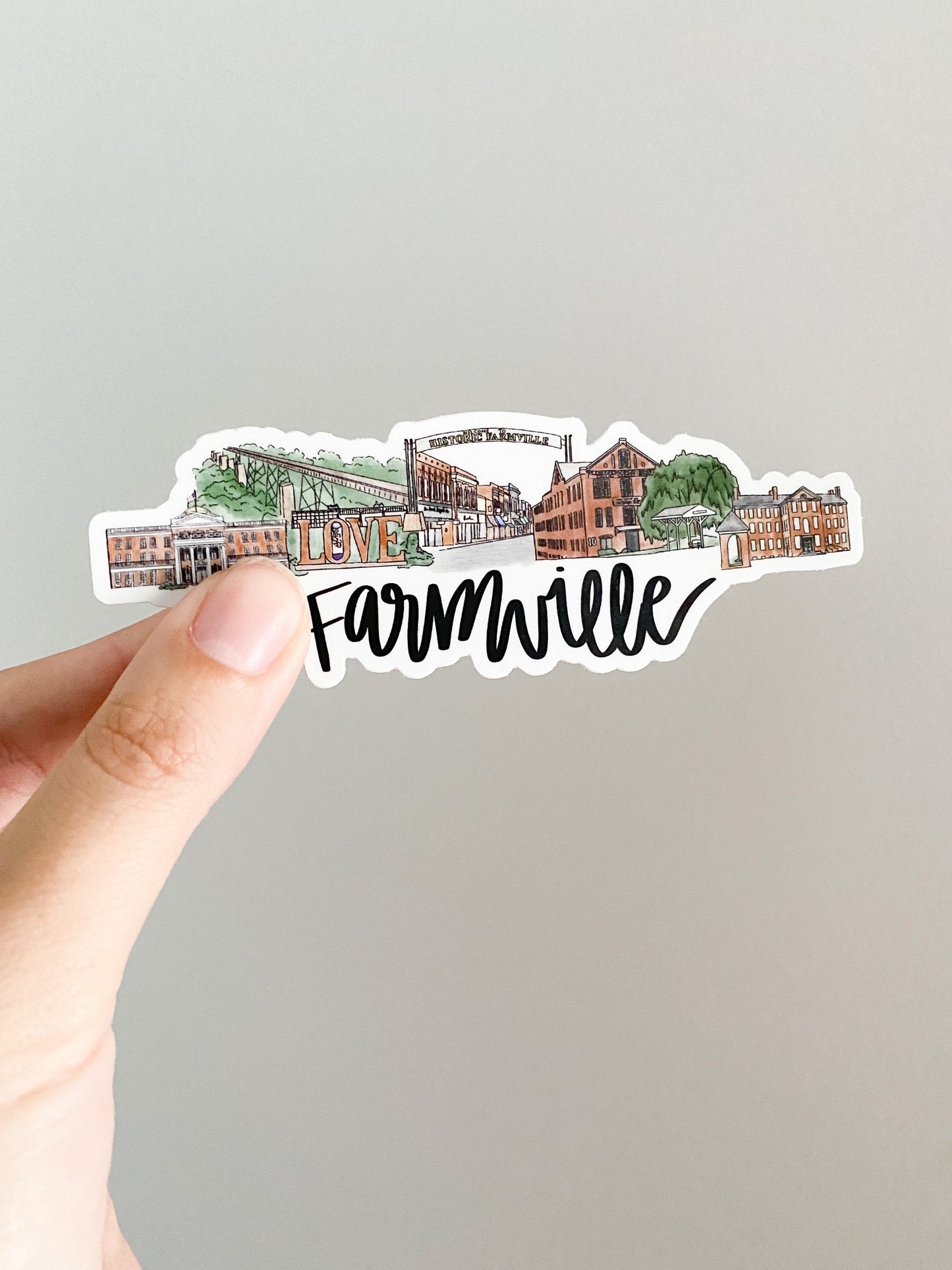 Farmville Virginia Skyline sticker