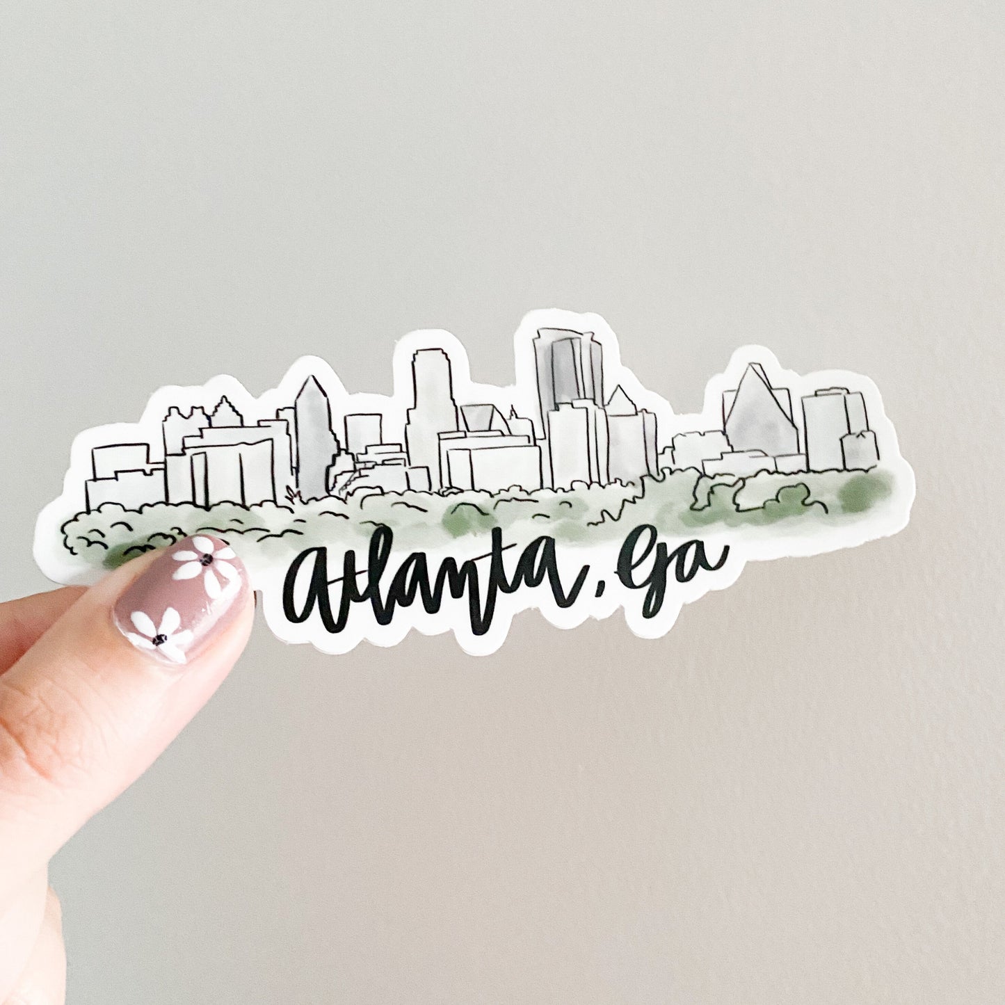 Atlanta Ga (Georgia)  Skyline sticker