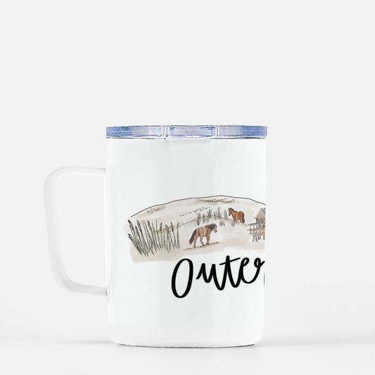 Outer Banks Skyline - OBX- Insulated Travel Mug