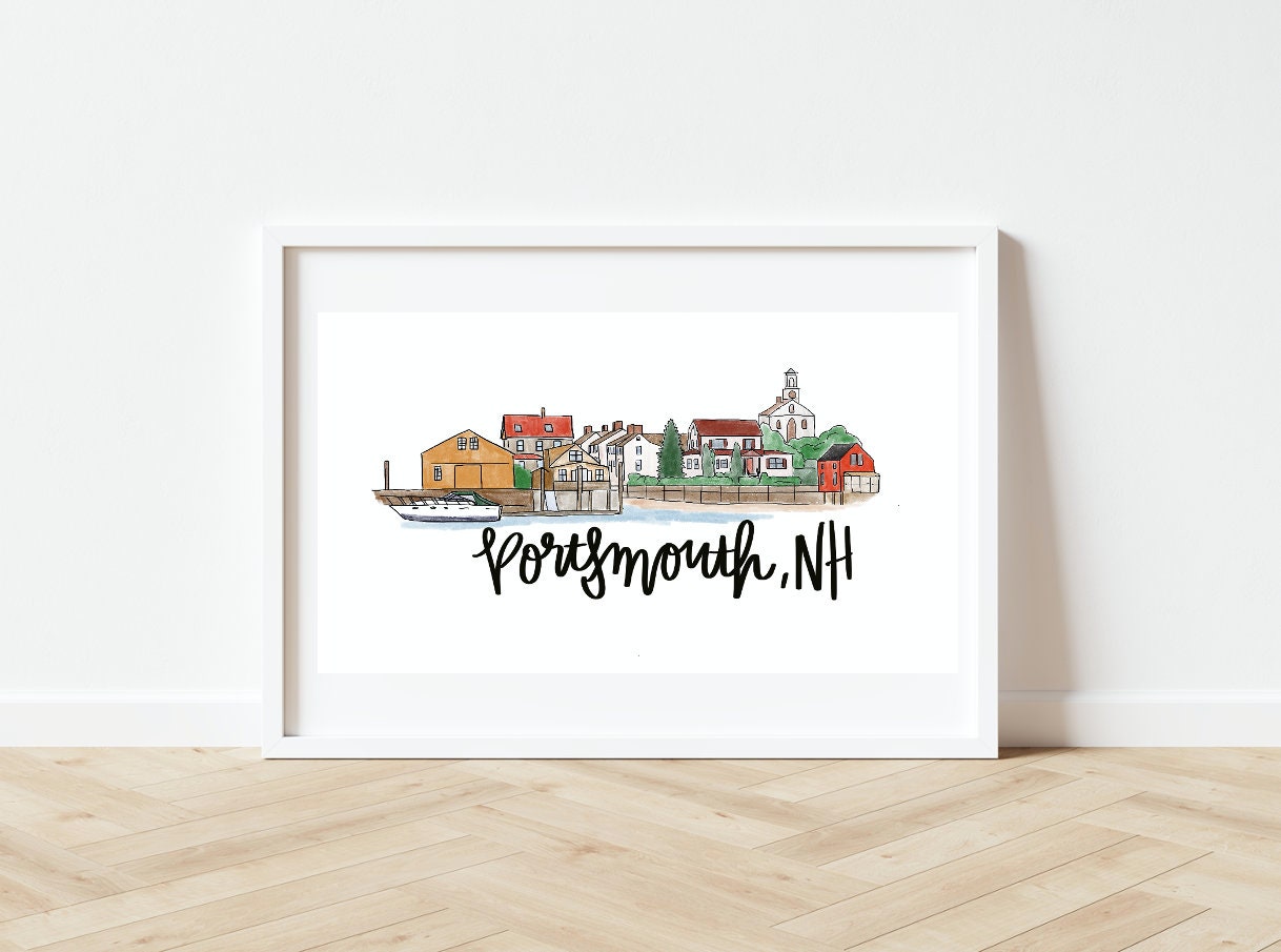 Portsmouth, NH I New Hampshire I Skyline Print